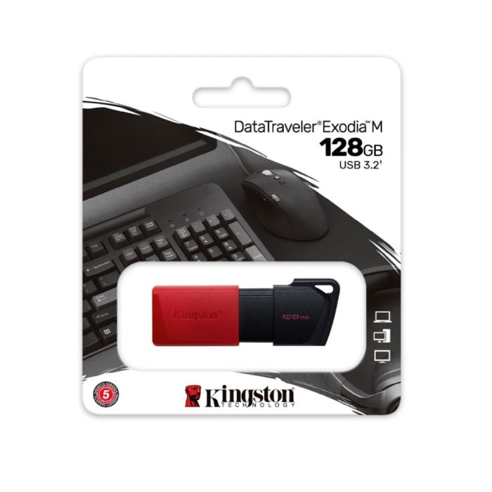 Pendrive Kingston 128GB USB 3.2 Gen 1, alta velocidad y almacenamiento compacto para tus datos
