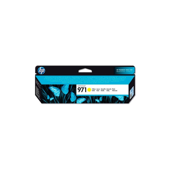 Tinta HP 971 Amarilla CN624AM para Impresoras - Rinde 2500 Páginas - Calidad Profesional
