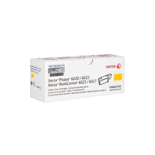 Tóner amarillo Xerox 106R02762 para impresoras Phaser 6020 Y 6022 - Alta calidad y durabilidad