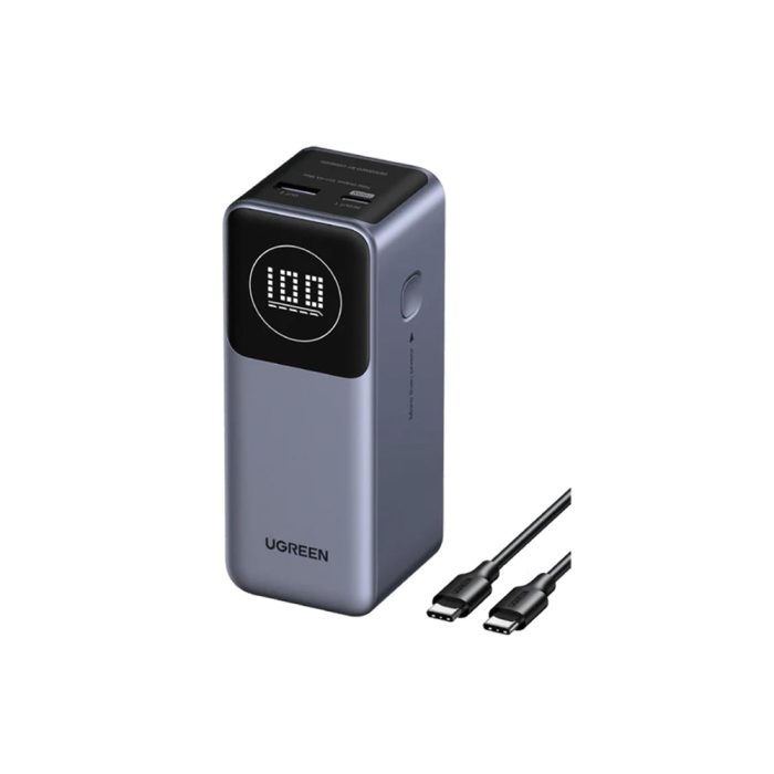 Cargador portátil UGREEN 12000mAh 100W: carga rápida, compacto y potente para tus dispositivos.
