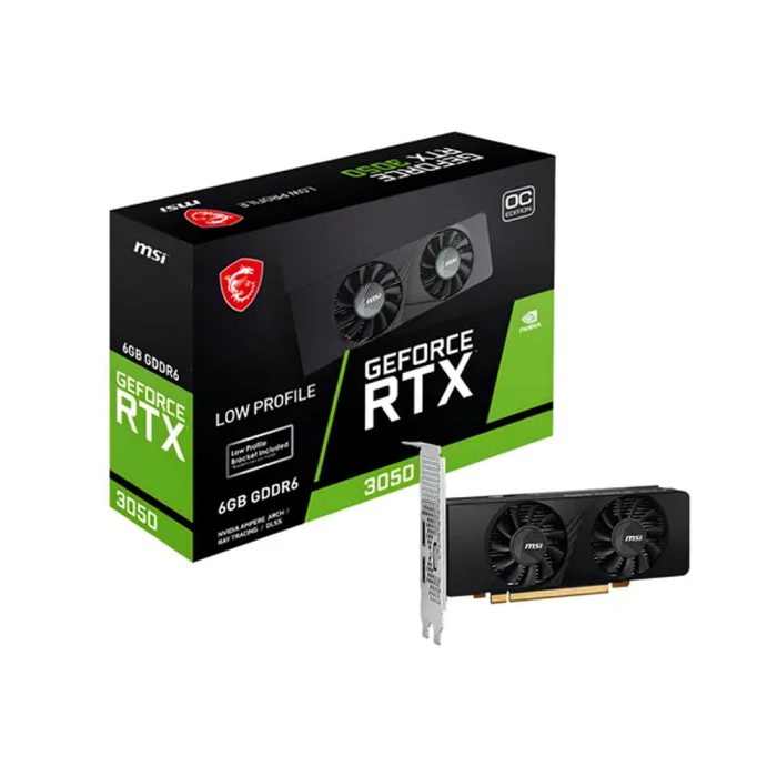 MSI GeForce RTX 3050 6GB, 96-bit, Low Profile, Ideal para Gaming y Creación de Contenido
