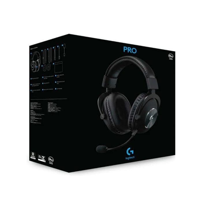 Audífonos Logitech G Pro X Black con Micrófono - Calidad de Sonido Profesional y Comodidad Ergonómica