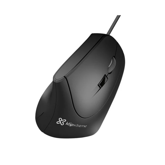 Ratón Vertical Klip Xtreme Krown KMO-506 Ergonómico Diestro, Óptico, 6 Botones, Cableado USB