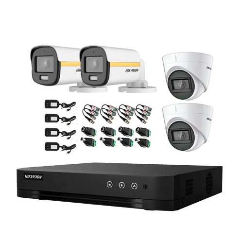 Cámara de vigilancia Hikvision KITE08HG+4CAM 4 cámaras, 8 canales, calidad HD, conectividad fácil