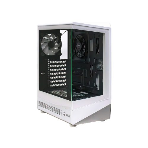 Case Gamer TEROS TE-1322G Mid Tower Blanco con Ventilador ARGB, USB 3.0 y Audio - Ideal para tu Setup