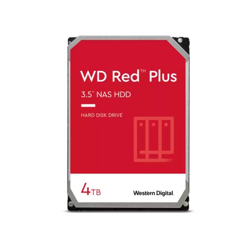 Disco Duro Western Digital Red Plus 4TB, SATA 3.5", 5400rpm, 256MB Cache - Amplía Tu Almacenamiento