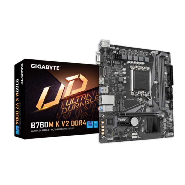 Motherboard Gigabyte B760M K V2 LGA1700, Chipset Intel B760, mATX, DDR4 para un rendimiento superior