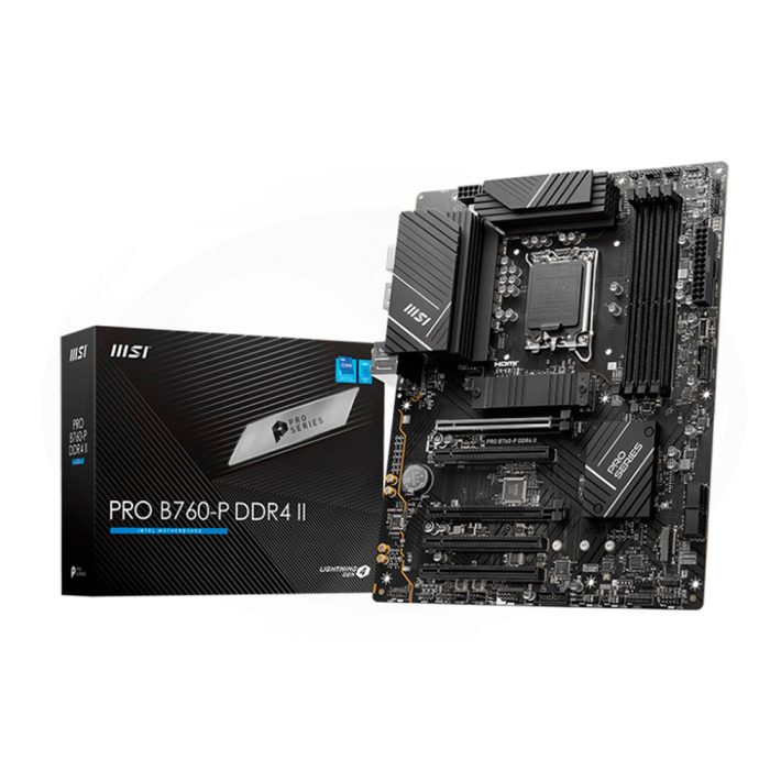 Motherboard MSI PRO B760-P DDR4, Chipset Intel B760, LGA1700, HDMI y DP, Formato ATX
