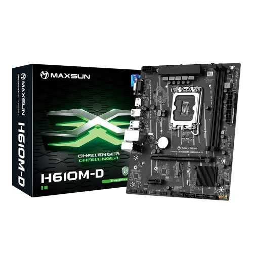 Placa Base Maxsun Challenger H610M-D mATX LGA1700, Chipset Intel H610 para PCs Potentes