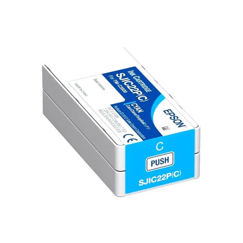 Cartucho de Tinta EPSON Cian para impresoras TM-C3500 - Color vibrante y alta calidad de impresión.