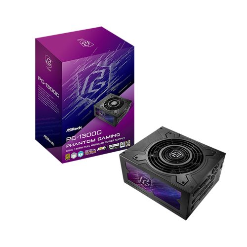 Fuente de alimentación Asrock PG-1300G 1300W ATX 80 Plus Gold - Eficiencia y Potencia Superior