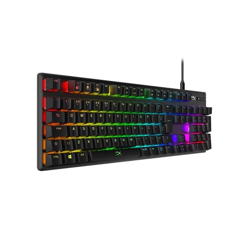 Teclado Mecánico HyperX HX Red - ABS, Iluminación RGB, Conexión USB, Ideal para Gamer, Respuesta Rápida