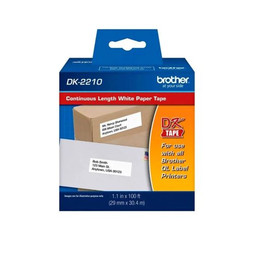 Cinta térmica para etiquetas Brother de 28.96mm en blanco - Ideal para organización y etiquetado efectivo