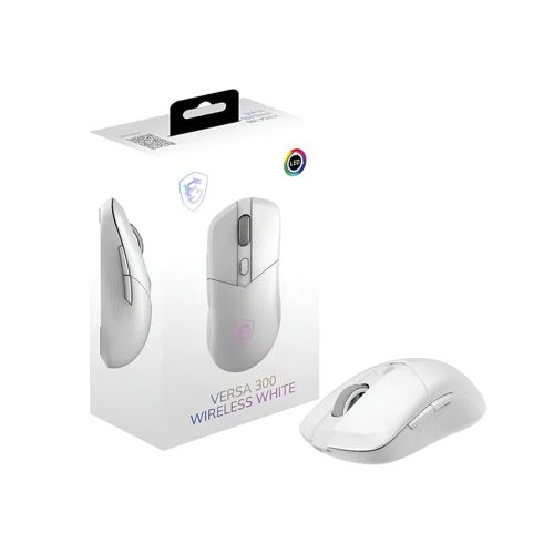 Mouse Gaming MSI Versa 300 Wireless RGB 8K - Precisión y Estilo en Blanco – Conectividad Inalámbrica