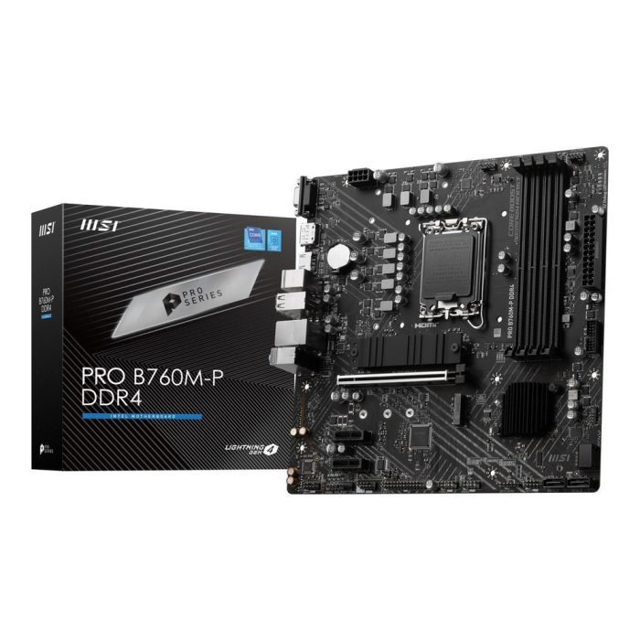 Motherboard MSI PRO B760M-P DDR4, rendimiento óptimo para gaming y multitarea en formato micro ATX