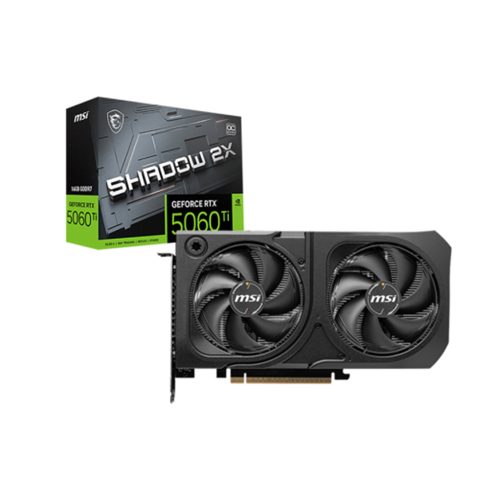 MSI GeForce RTX 5060 Ti 16GB Shadow: Rendimiento Óptimo, Velocidades Aceleradas y Diseño Elegante