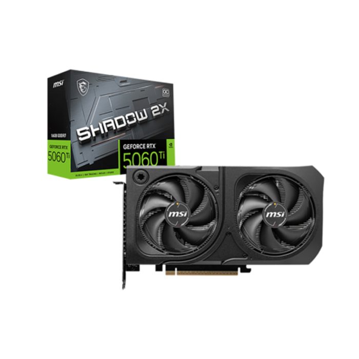 MSI GeForce RTX 5060 Ti 16GB Shadow: Rendimiento Óptimo, Velocidades Aceleradas y Diseño Elegante