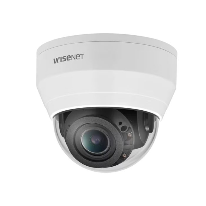 Cámara de Red Wisenet QND-8080R 5MP Color Cúpula Blanco, Visión Nocturna 20m, Lente 3.20-10mm