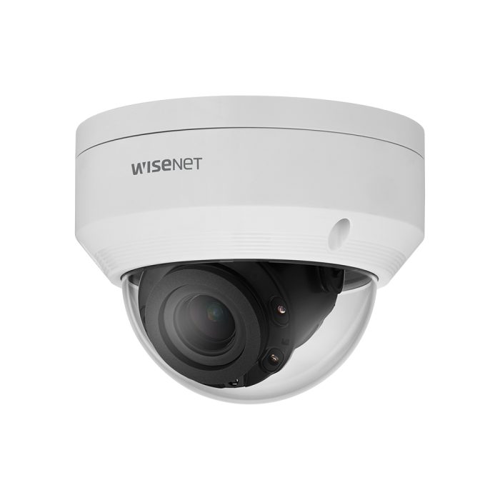 Cámara de red Wisenet ANV-L7082R 4MP - Cúpula Blanca, Visión Nocturna 30m, Varifocal IP66, Resistente al Vandalismo