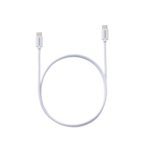 Cable USB-C a USB-C Adata 2m Blanco con Power Delivery - Carga Rápida y Conexión Segura