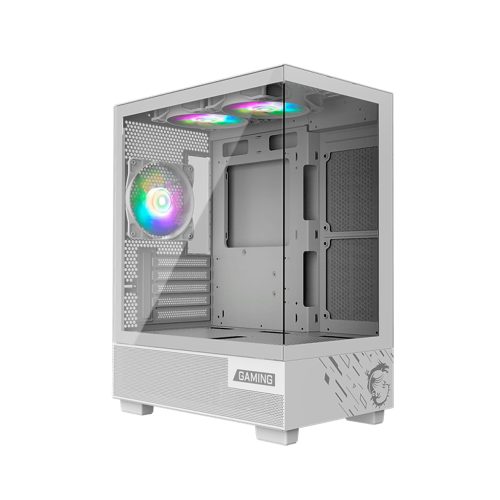 Case Gamer MSI MAG PANO M110A RGB - Torre Media mATX con Vidrio Templado y Ventiladores ARGB