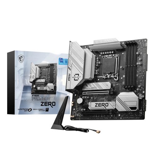 Placa Madre MSI B760M Project Zero Intel - Ideal para Gaming, Alta Velocidad y Conectividad Segura