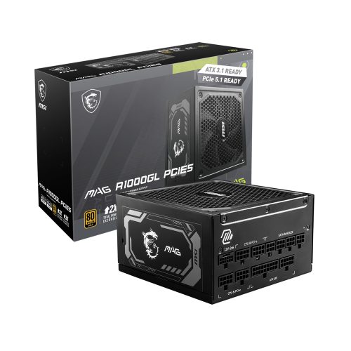 MSI MAG A1000GL - Fuente de Poder Full Modular 80Plus Gold para PCIE5 - Eficiencia y Rendimiento