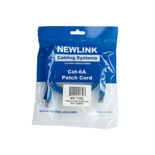 Newlink Cable de Red Cat6A 3 Pies Azul - Alta Velocidad, Conectividad Estable y Duradera