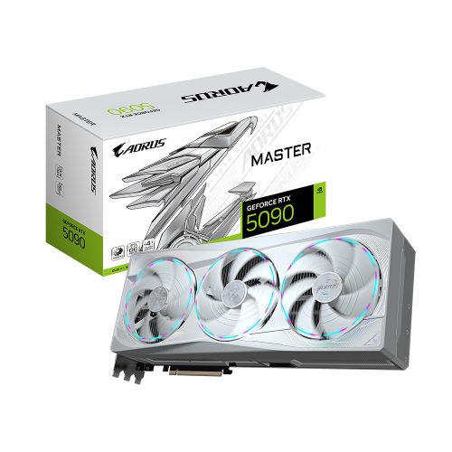 Tarjeta Gráfica Gigabyte Aorus GeForce RTX 5090 Master Ice 32GB - Rendimiento Ultra y Refrigeración Avanzada