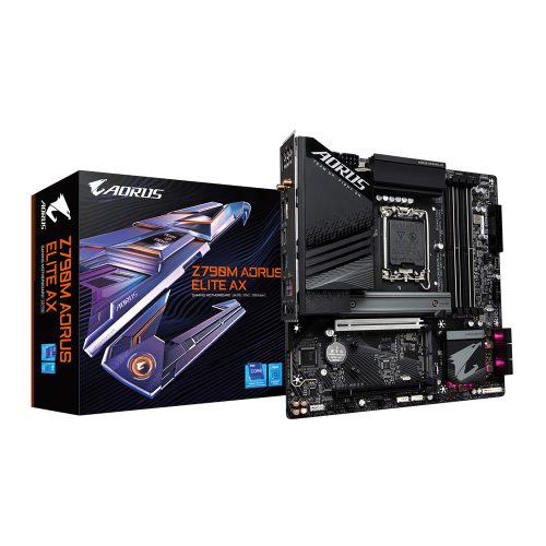 Placa Madre Gigabyte Z790M Aorus Elite AX LGA1700 – Soporte DDR5, Alto Rendimiento y Conectividad