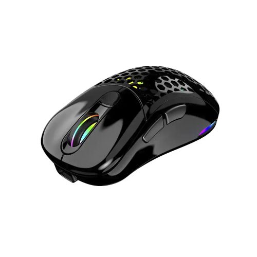 Mouse inalámbrico Vsg Gamer Aquila Fly negro brillante, hasta 16,000 DPI, 6 botones, ergonómico y preciso