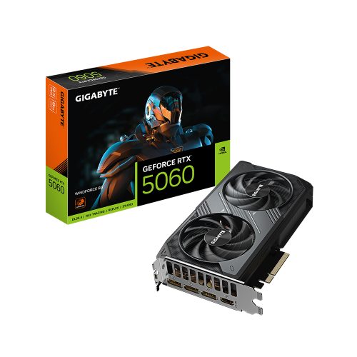 Tarjeta Gráfica Gigabyte GeForce RTX 5060 WindForce 8GB GDDR7 para Gaming y Edición de Video