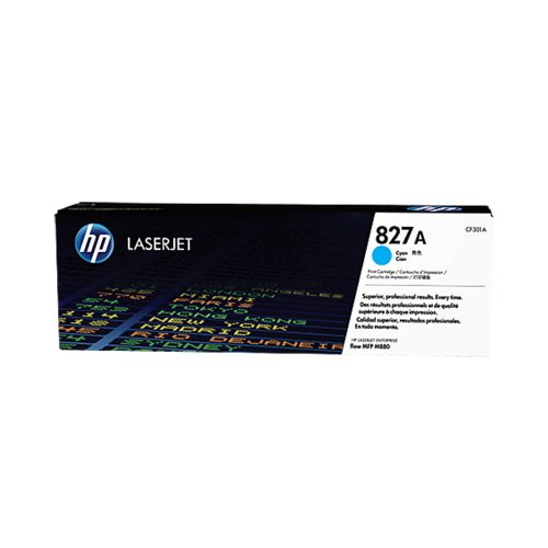 Tóner HP CF301A 827A Cyan para Impresoras LaserJet MFP M880Z, Alta Calidad y Rendimiento