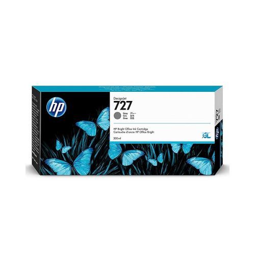Tinta HP 727 Gray 300ml - Alta calidad de impresión, compatible con impresoras grandes y profesionales
