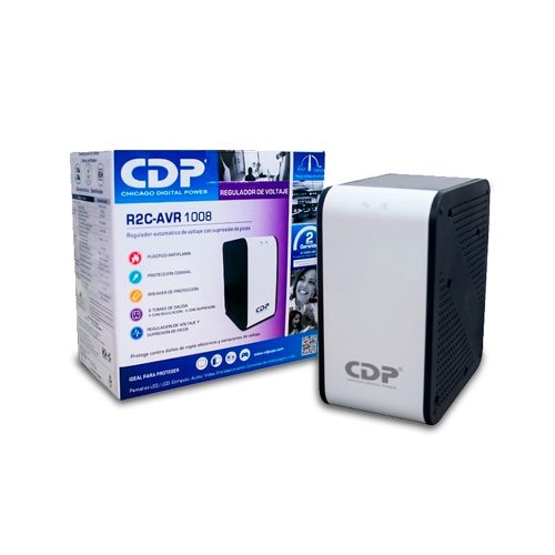 Estabilizador Cdp 1000VA 500W con 8 Tomas - R2CU-AVR1008I, Protección para tus Dispositivos Electónicos
