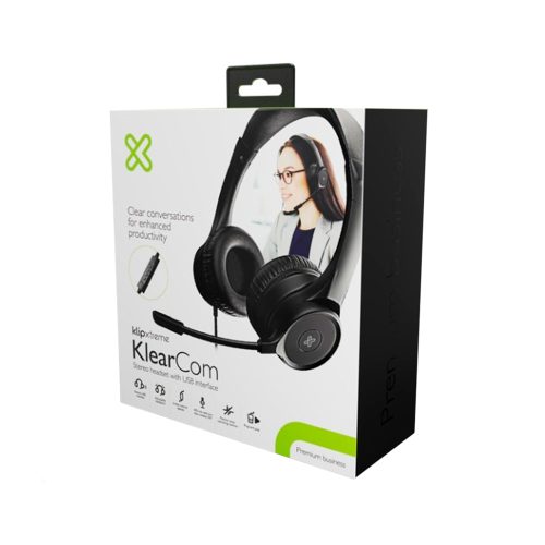 Headset Klip Xtreme KCH-510 Estéreo con Cable para Conferencias y Audio en Casa - Gran Sonido.