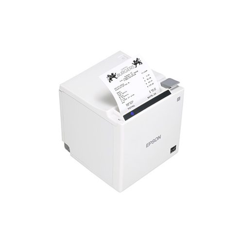 Impresora Térmica Epson TM-M30II Blanca para Tickets, Conexión USB/Ethernet, 80 mm de Ancho