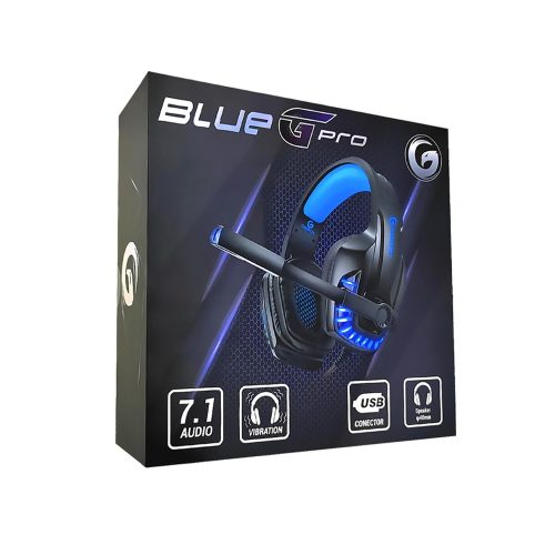 Auricular Gaming Gambyte G Pro 7.1 con Micrófono, USB, LED Azul, Ideal para Jugadores