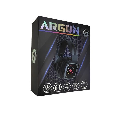 Auriculares Gambyte Argon 7.1 Gaming con Micrófono, USB, RGB, Color Negro - Sonido Surround Premium