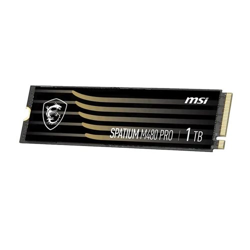 SSD M.2 PCIe MSI Spatium M480 Pro 1TB NVMe 2280 - Alta Velocidad y Rendimiento para Gamers y Creadores
