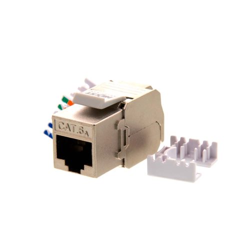 Inserto Modular Nexxt CAT 6a STP RJ-45 Plata - Conexión Rápida y Estable para Redes de Alta Velocidad