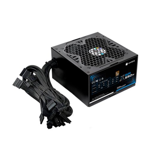Fuente de Poder Antryx XBR-550, 550W, 80 Plus Bronze, Eficiente y Silenciosa para PC Gaming