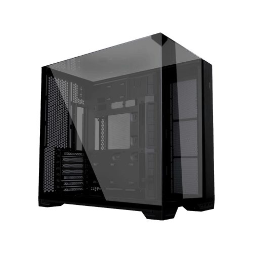 Caja Mid Tower LIAN LI O11 Vision Compact Negra - Diseño elegante, ventilación optimizada y espacio para hardware