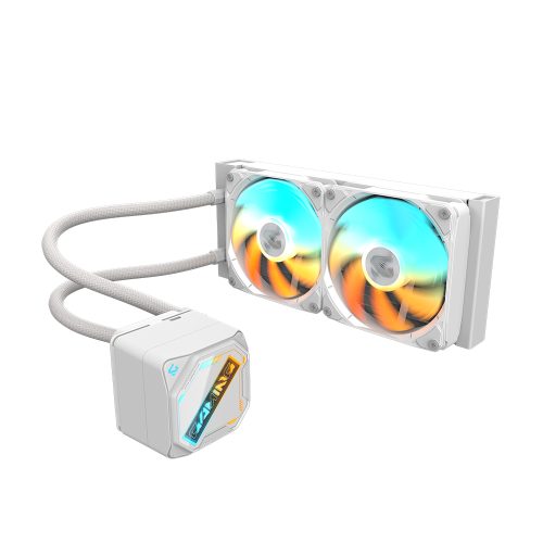 Cooler CPU GIGABYTE Gaming 240i ARGB Blanco, Refrigeración Líquida Efectiva y Estética para tu PC Gaming