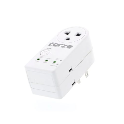 Toma de corriente FORZA PROT ZION 900J/1500W - Conexión 220V, sin tierra, color blanco, 2K10.
