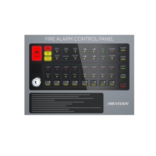 Panel de Alarma Contra Incendio HIKVISION 8 Zonas con Batería - Seguridad Eficaz y Confiable