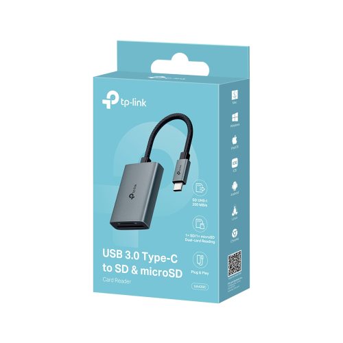 Lector Grabador USB-C TP-Link UA430C para Tarjetas de Memoria, Compacto y de Alta Velocidad