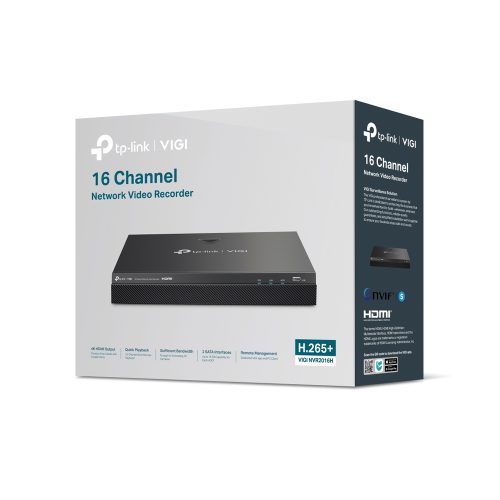 NVR TP-Link VIGI NVR2016H-16P con 16 canales de video y PoE para videovigilancia eficaz