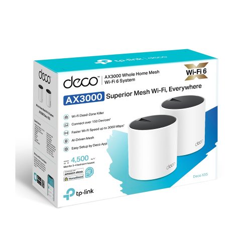 Router TP-Link Deco X55 Mesh AX3000, Doble Banda, Cobertura Amplia, Conectividad Rápida