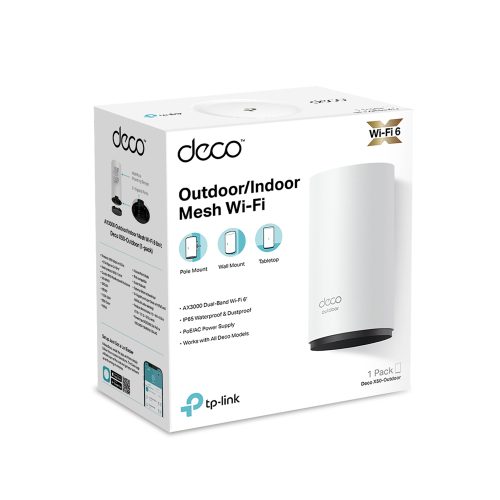 TP-LINK Deco X50-Outdoor V1 - Sistema Wi-Fi 6 Doble Banda - Enrutador Malla 1GbE para Exteriores